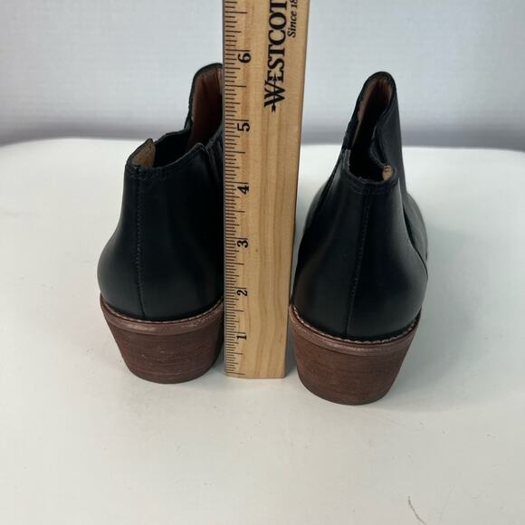 NEW Madewell The Bonham Leather Black Pointy Toe Ankle Block Heel Bootie Sz 7.5 - Picture 6 of 11